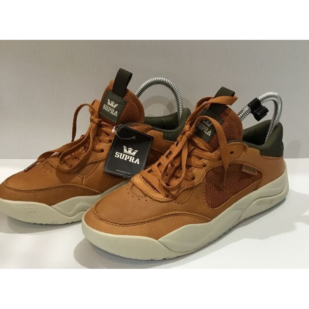 Supra Pecos  Skateboard Sneakers Shoes Veg Olive Bone Mens 06375 259 Men's 7